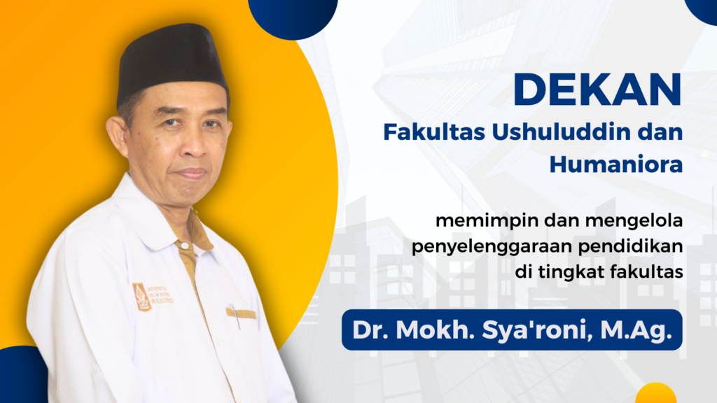 Dekan Fakultas Ushuluddin dan Humaniora - Dr. Mokh. Sya'roni, M.Ag